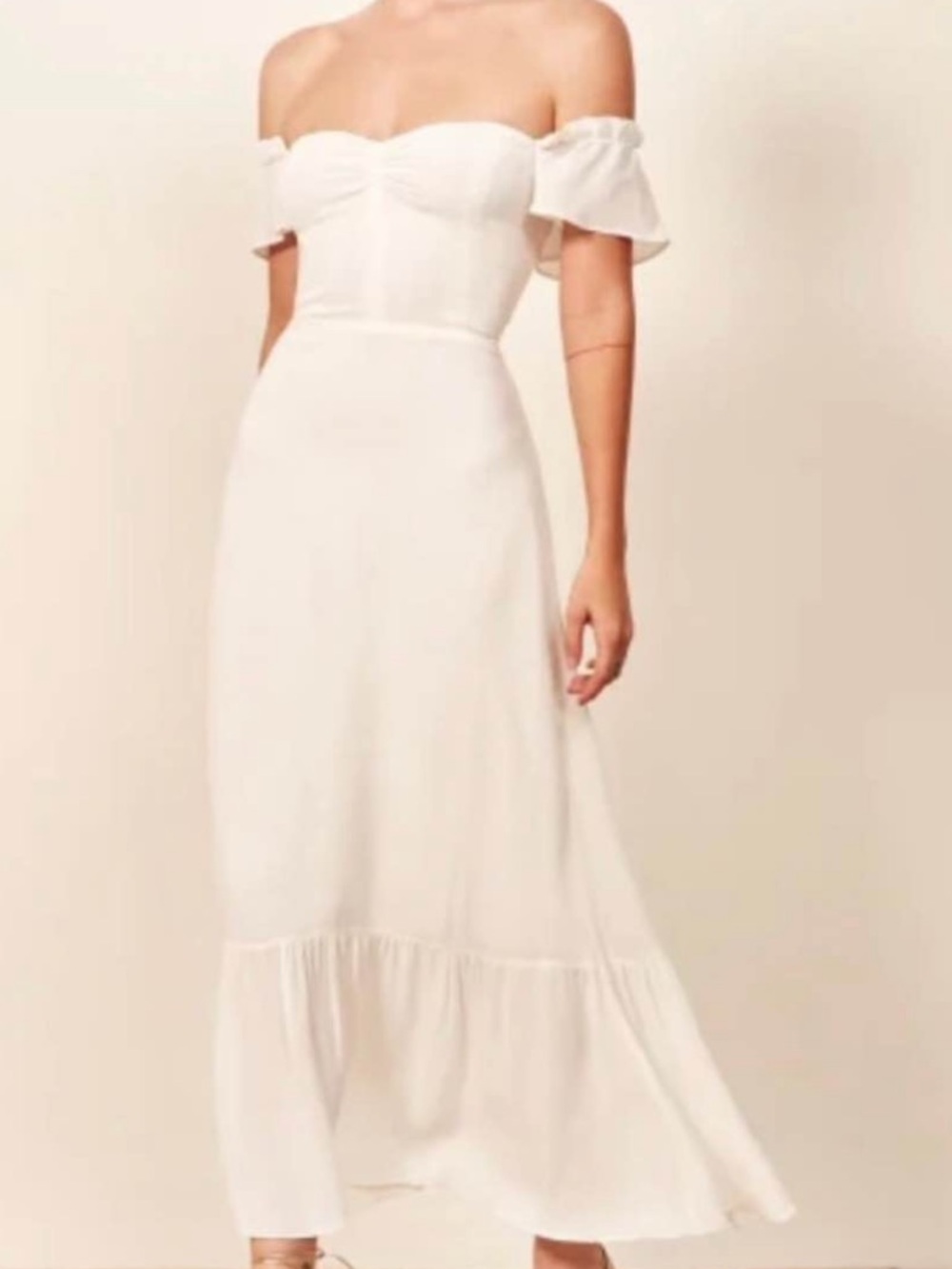 Reformation ‘Butterfly’ Off-Shoulder Dress • 8